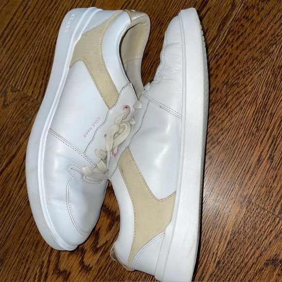 Cole Haan Women White and Gold Grand Cross Court Sneaker Shoes Size 7.5 - Picture 5 of 7